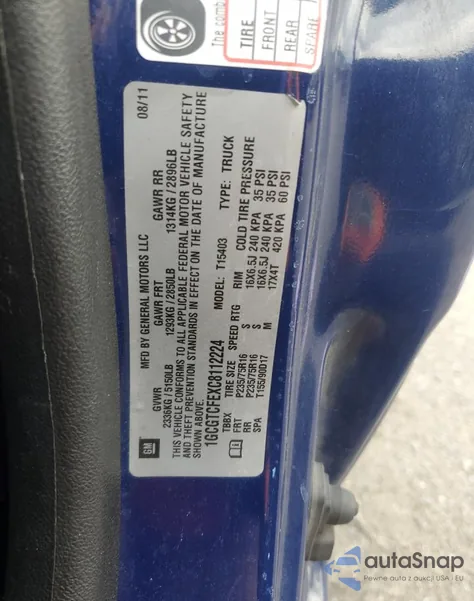 2012 Chevrolet Colorado Lt from USA, damaged, VIN 1GCGTCFEXC8112224